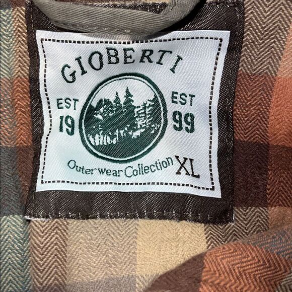 GIOBERTI Olive Green 100% Cotton & Soft Twill Shirt Jacket w/ Flannel Lining-XL - Picture 10 of 12